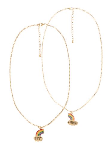 Name It 2-pk vennskapssmykke - gold/rainbow