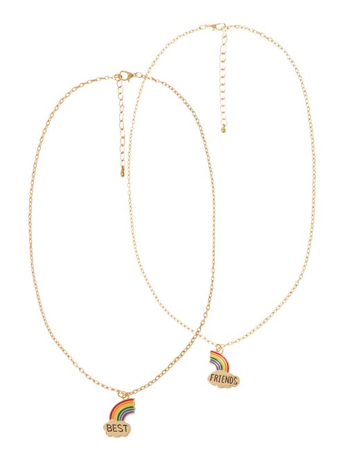 Hovedbilde Name It 2-pk vennskapssmykke - gold/rainbow