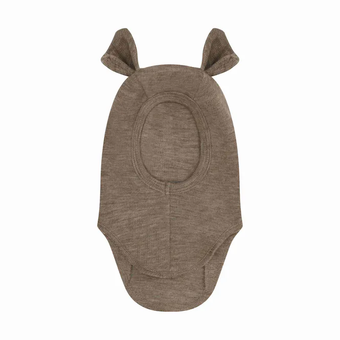 Hovedbilde Huttelihut Balaclava med bamseører i ull rib - ...