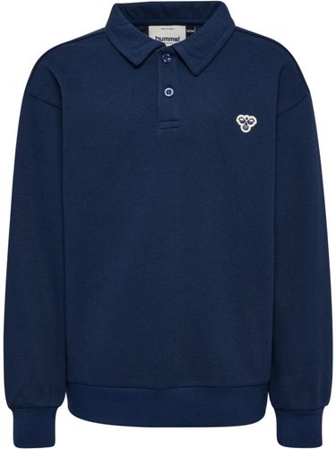 Hummel Loose Pique Polo sweatshirt - dress blues
