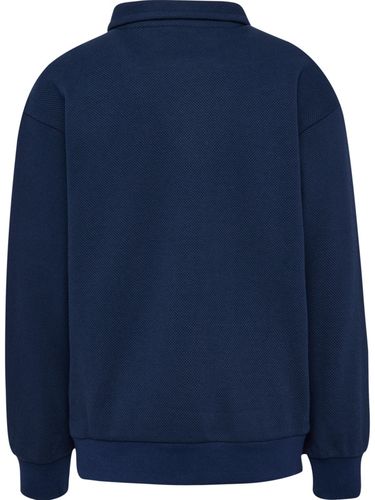 Hummel Loose Pique Polo sweatshirt - dress blues