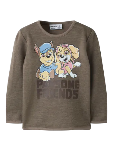 Name It Wuppo Paw Patrol ull/bomull trøye til barn - morel