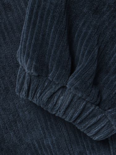 Minymo Velour bukse til baby - midnight navy