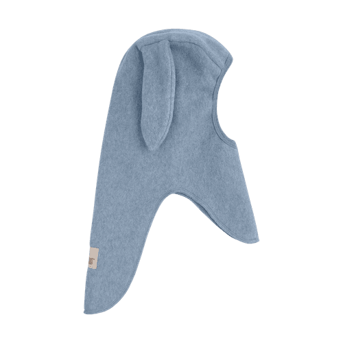 Huttelihut Bunny balaclava bomullsfleece - windward blue