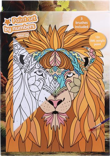 Paint by numbers - løve