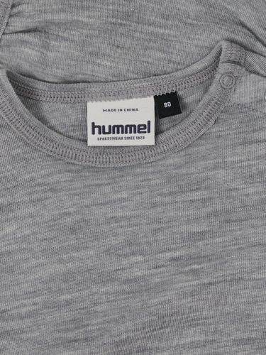 Hummel Mini ull rib body - grey melange