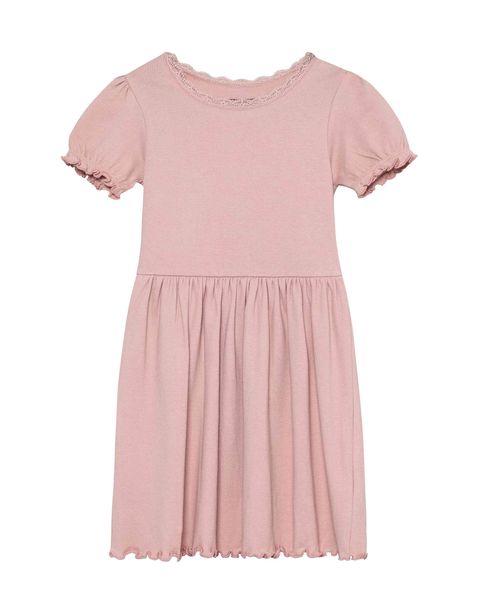 Hovedbilde Huttelihut kortermet kjole til jente - pale mauve