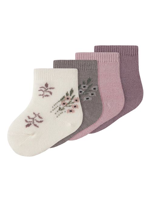 Hovedbilde Name It Wak 4 pk ull sokker baby - toadstool