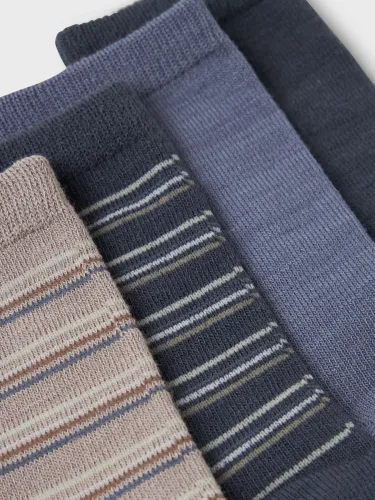 Name It Wak 4-pk ullsokker til barn - folkstone gray 