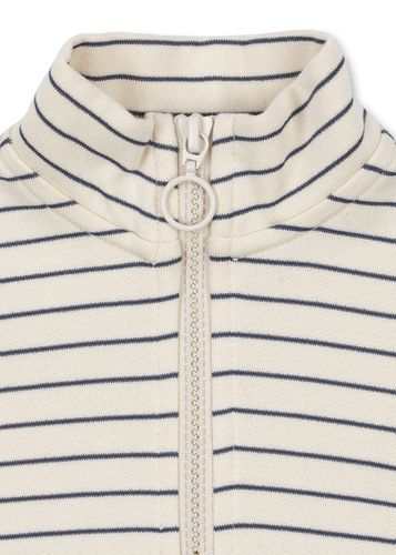 Konges Sløjd Lou halfzip genser til barn - flintstone stripe
