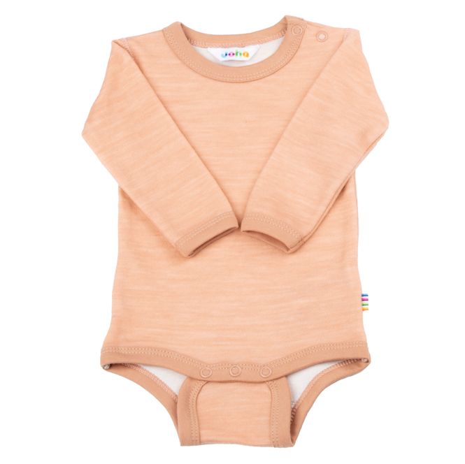 Hovedbilde Joha Scarecrow ull/bambus ensfarget body - korall