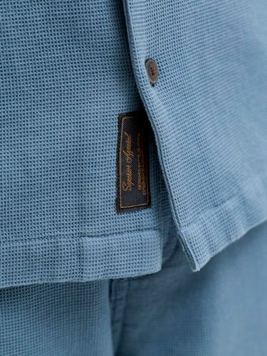 Jack & Jones Kortermet skjorte  med krage til junior - blue mirage