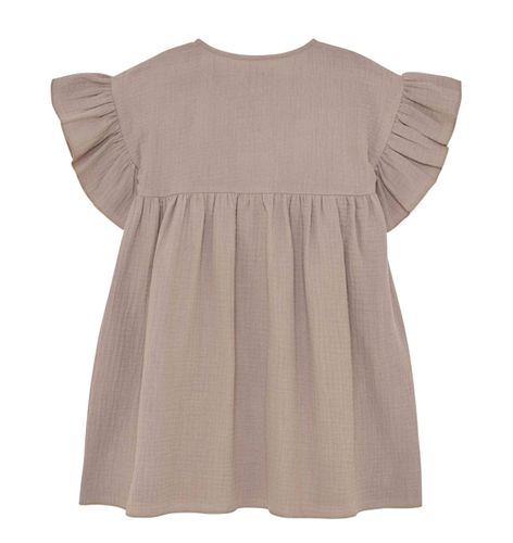 Huttelihut Muslinkjole til jente - moon rock