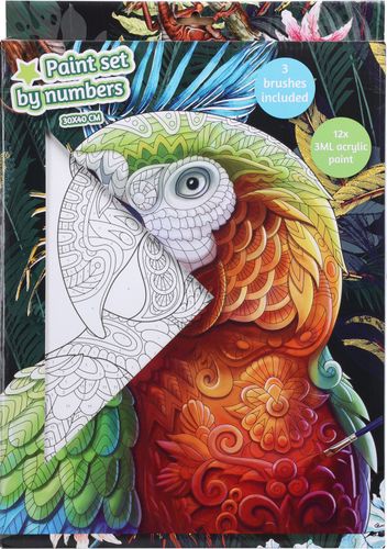 Paint by numbers - papegøye 