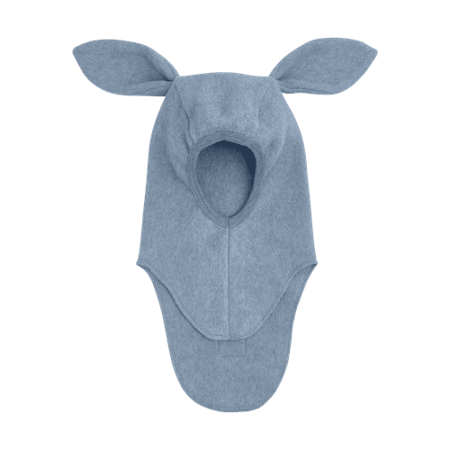 Huttelihut Bunny balaclava bomullsfleece - windward blue