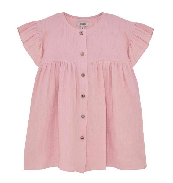 Hovedbilde Huttelihut Muslinkjole til jente - pale mauve