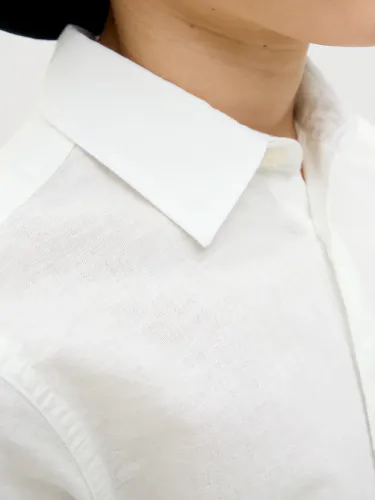Jack and Jones Breeze Kortermet Linskjorte til junior - white