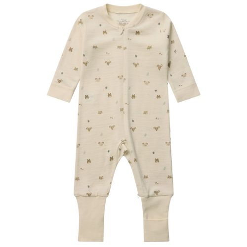 Hust & Claire Manu Forest ull/bambus heldress - off white
