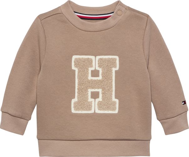 Tommy Hilfiger Towelling Fleece genser til baby - malted milk