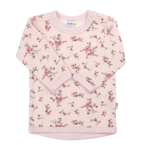 Joha Flora ull/bambus trøye - lys rosa