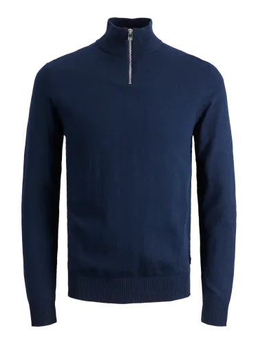 Jack and Jones Emil Half Zip genser - navy blazer