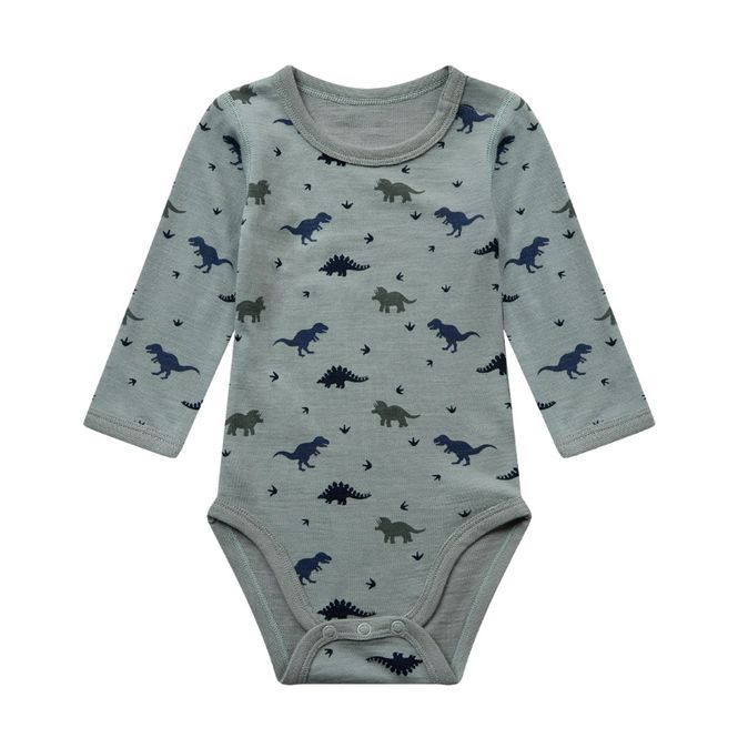 Hovedbilde Hust & Claire Baloo Dino ull/bambus body - slate ...