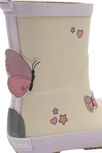 Mikk-Line Butterfly Gummistøvler til barn barefoot - oyster gray
