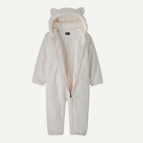 Patagonia Baby Furry Friends Fleece Bunting, Birch white