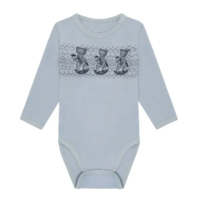Hovedbilde Hust & Claire Baloo Teddy ull/bambus body - baby ...