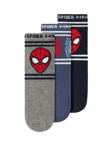 Name It Spiderman 3pk sokker til barn - navy blazer