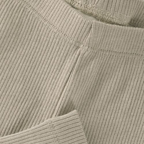 Minymo ribbet legging til baby - crockery
