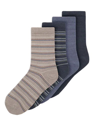 Name It Wak 4-pk ullsokker til barn - folkstone gray 