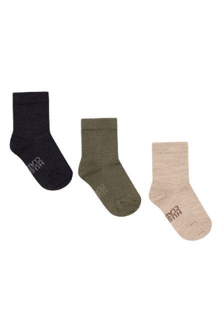 Hovedbilde Hust & Claire Foty 3pk ull/bambus sokker - blue ...