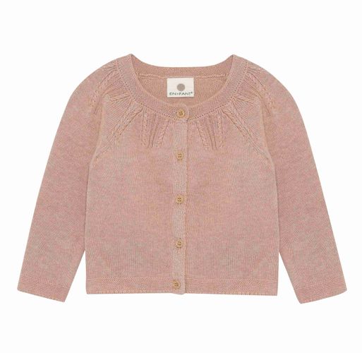 En Fant Cardigan til baby - adobe rose
