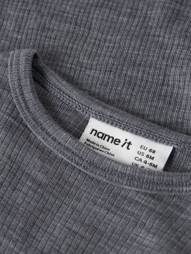 Name It Wax ull rib body til baby - folkstone gray
