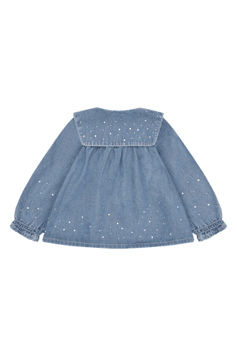 Hust & Claire Karoline denimskjorte til barn - blue denim
