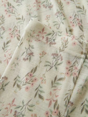 Name It Wang Flowers & Leafs ull leggings til barn - snow white