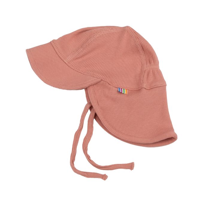 Hovedbilde Joha Cotton Rib solhatt til baby - rosa