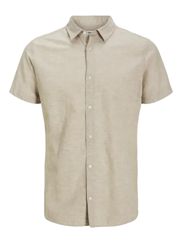 Jack and Jones Breeze Kortermet Linskjorte til junior - crockery