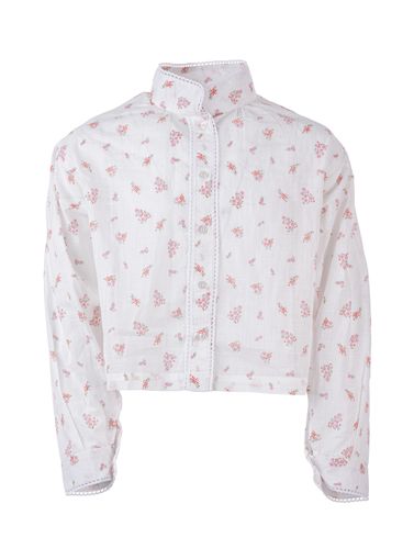 Salto Elly bluse til festdrakt - rosa blomstret 