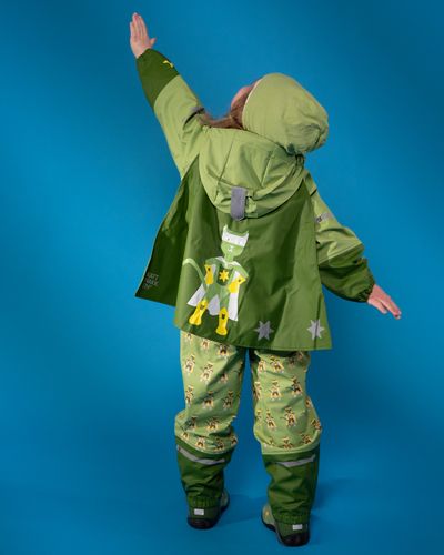 Kattakken regnsett Plask Superhelt - supergrønn