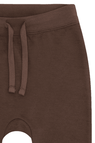 Hust & Claire Gaby ull/bambus joggebukse - brown stone