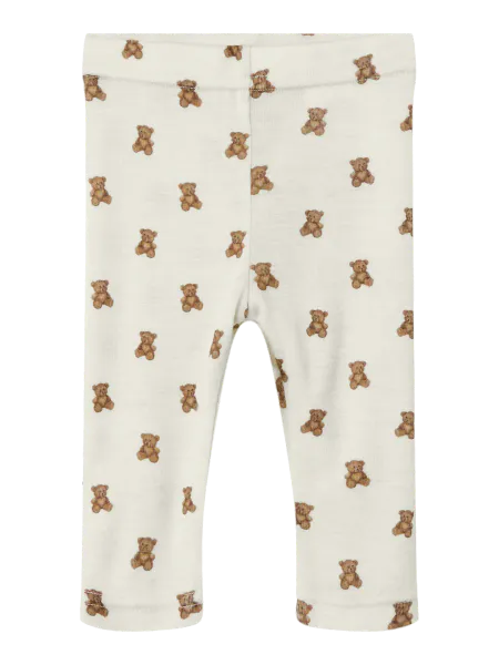Hovedbilde Lil´ Atelier Nalu ull/modal leggings - turtledove ...