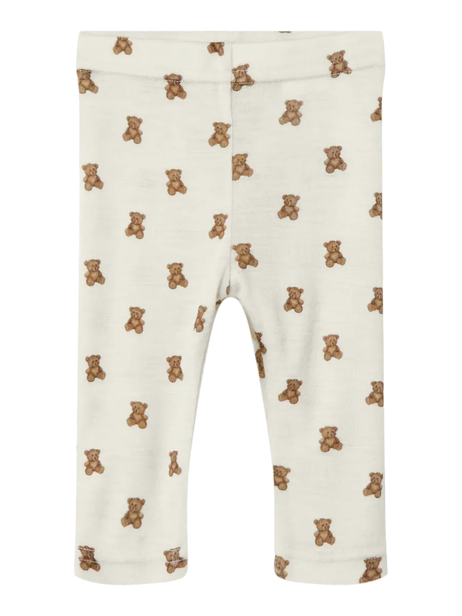 Lil´ Atelier Nalu ull/modal leggings - turtledove 