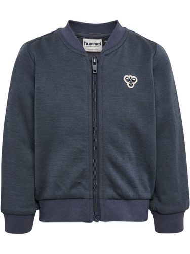 Hummel Bee Mini ull/bomull zip jakke - ombre blue