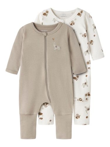 Name It Animals 2-pk pysjamas til baby - jet stream