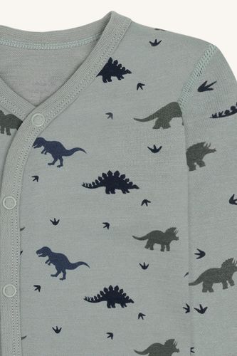 Hust & Claire Manu Dino ull/bambus heldress - slate green