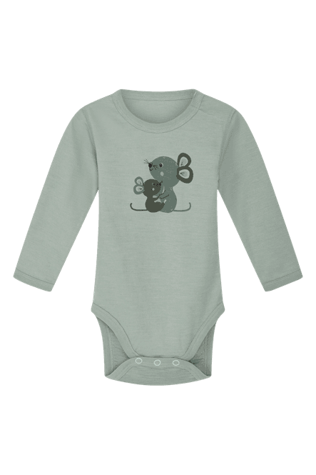 Hovedbilde Hust & Claire Baloo Mice ull/bambus body - jade ...