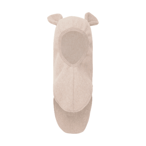 Huttelihut Bear balaclava bomullsfleece - camel melange