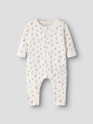 Name It Flower 2-pk pysjamas til baby - jet stream/lilac marble
